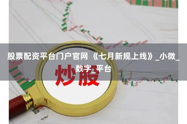 股票配资平台门户官网 《七月新规上线》_小微_数字_平台