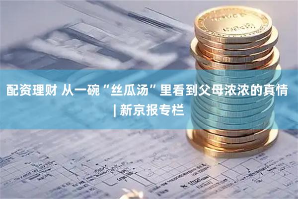 配资理财 从一碗“丝瓜汤”里看到父母浓浓的真情 | 新京报专栏